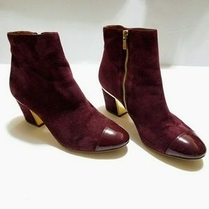 Calvin Klein Ankle Suede Boots Purple